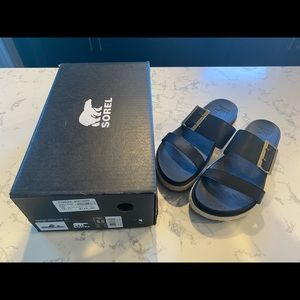 NWB Sorel Roaming Slide Jute & Black 8.5